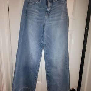 High-Rise Light Blue Wide-Leg Women's Jeans